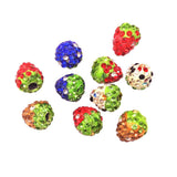 Maxbell 10x Mixed Strawberry Rhinestone Spacer Loose Beads Jewelry Making Charms, Assorted Clay Beads for Jewelry Making Findings Accessories - Aladdin Shoppers