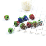 Maxbell 10x Mixed Strawberry Rhinestone Spacer Loose Beads Jewelry Making Charms, Assorted Clay Beads for Jewelry Making Findings Accessories - Aladdin Shoppers