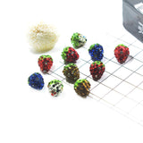 Maxbell 10x Mixed Strawberry Rhinestone Spacer Loose Beads Jewelry Making Charms, Assorted Clay Beads for Jewelry Making Findings Accessories - Aladdin Shoppers