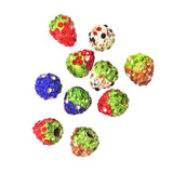 Maxbell 10x Mixed Strawberry Rhinestone Spacer Loose Beads Jewelry Making Charms, Assorted Clay Beads for Jewelry Making Findings Accessories - Aladdin Shoppers