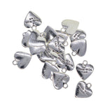 Maxbell 20 Pieces Heart Shape Charms Pendant Beaded Crafts Supply Jewelry Making Accessory Bracelets Necklace Design Ornaments - Aladdin Shoppers