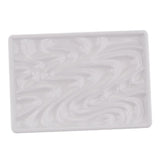 1 Piece White Paint Plastic Palettes Wave Design Rectangular Watercolor Oil Palette Painting Tray Artist Craft Palettes - Aladdin Shoppers