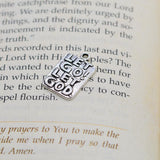 Maxbell 30pc Tibetan Silver Inspirational Rectangle Word Tag Charms Collection Alloy Charms Pendants for DIY Jewelry Craft Making (20x12.5mm,Let go ! Let God) - Aladdin Shoppers