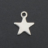 100 Pieces Stainless Steel Star Charms for Bracelets Anklets Waist Chain Hair Tie DIY Handcrafts Accessory Blank Unpainted - Aladdin Shoppers