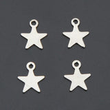 100 Pieces Stainless Steel Star Charms for Bracelets Anklets Waist Chain Hair Tie DIY Handcrafts Accessory Blank Unpainted - Aladdin Shoppers