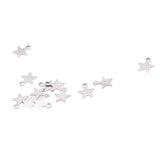 100 Pieces Stainless Steel Star Charms for Bracelets Anklets Waist Chain Hair Tie DIY Handcrafts Accessory Blank Unpainted - Aladdin Shoppers