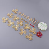 Copper Leaf Flower Hairpin Wedding Bride Bridesmaid Headdress Hair Accessory DIY Making Crafts - Aladdin Shoppers