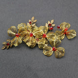 Copper Leaf Flower Hairpin Wedding Bride Bridesmaid Headdress Hair Accessory DIY Making Crafts - Aladdin Shoppers