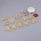 Copper Leaf Flower Hairpin Wedding Bride Bridesmaid Headdress Hair Accessory DIY Making Crafts - Aladdin Shoppers
