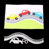 Handcrafts Carbon Steel Road and Car Cutting Dies Cut DIY Scrapbooking Card Making Photo Album Decoration Gift - Aladdin Shoppers