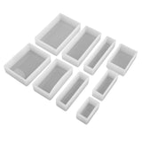 9Pieces DIY Resin Molds Jewelry Making Mould Tool Silicone Ornament Rectangle Mold for Polymer Clay, Crafting, Epoxy Resin, Dried Flower - Aladdin Shoppers