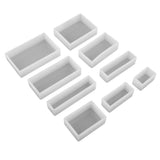 Maxbell 9Pieces DIY Resin Molds Jewelry Making Mould Tool Silicone Ornament Rectangle Mold for Polymer Clay, Crafting, Epoxy Resin, Dried Flower