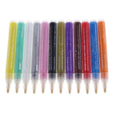 12 Pieces Acrylic Paint Markers Pen for Painting on Glass, Metal, Canvas, Wood, Stone, Ceramic, Fabric, Photo Album, Scrapbook, Card Making - Aladdin Shoppers