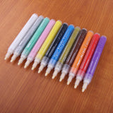 12 Pieces Acrylic Paint Markers Pen for Painting on Glass, Metal, Canvas, Wood, Stone, Ceramic, Fabric, Photo Album, Scrapbook, Card Making - Aladdin Shoppers