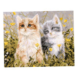 DIY Oil Painting Paint by Number Kit for Adults Kids Drawing with Brushes Paint Home Wall Decoration - Cute Cats, 40x50cm - Aladdin Shoppers