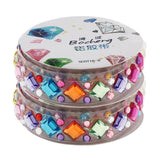 6 Rolls Self-Adhesive Rhinestones Various Sizes & Shapes Gemstone Embellishments Tapes for DIY Craft Scrap Book Picture Frames, Phone Case Decoration - Aladdin Shoppers