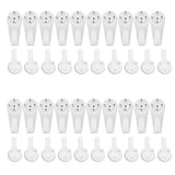 60 Pieces Plastic Invisible Traceless Wall Mounted Photo Picture Frame Mirrors Hanging Nail Hook Hanger Heavy Duty for Concrete & Brick 30mm - Aladdin Shoppers