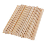 100 Pieces 4mm Round Balsa Wood Stick Unfinished Woodcraft Stick Dowel Rod for Kindergarten Handmade Craft Model Making Accessories 150mm - Aladdin Shoppers