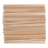100 Pieces 4mm Round Balsa Wood Stick Unfinished Woodcraft Stick Dowel Rod for Kindergarten Handmade Craft Model Making Accessories 150mm - Aladdin Shoppers