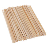 100 Pieces 4mm Round Balsa Wood Stick Unfinished Woodcraft Stick Dowel Rod for Kindergarten Handmade Craft Model Making Accessories 150mm - Aladdin Shoppers