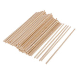 100 Pieces 4mm Round Balsa Wood Stick Unfinished Woodcraft Stick Dowel Rod for Kindergarten Handmade Craft Model Making Accessories 150mm - Aladdin Shoppers