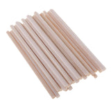 30 Pieces 5mm Round Balsa Wood Stick Unfinished Woodcraft Stick Dowel Rod for Kindergarten Handmade Craft Model Making Accessories 120mm - Aladdin Shoppers