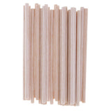 30 Pieces 5mm Round Balsa Wood Stick Unfinished Woodcraft Stick Dowel Rod for Kindergarten Handmade Craft Model Making Accessories 120mm - Aladdin Shoppers