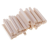 Maxbell 60pcs Natural Blank Rectangle Unfinished Balsa Wood Wooden Sticks Dowel Rods for DIY Crafts Model Making Children Educational Toys 5x5x50mm