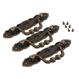 Maxbell 3 Pack Large Drop Bail Dresser Pull Handle Drawer Pulls Rustic Antique Bronze Kitchen Cabinet Pull Handle Hardware 10.6 x 2 x 3.5 cm