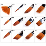 12 Pieces Paint Brushes Set, Round Pointed Tip Flat Fan Shaped Nylon Hair Brushes, Oil Acrylic Brush Watercolor Pen Art Crafts Supplies - Aladdin Shoppers