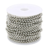 Maxbell 20 Yard/ 2 Roll Stainless Steel Ball Bead Chain for DIY Jewelry 1.5mm Silver