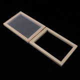 Maxbell 2 Pieces Handmade Wooden Paper Making Mould Frame Screen Tool for Handcraft