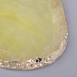 Resin Imitation Agate Nail Art Palette Drink Coaster Cup Mat Decor Yellow
