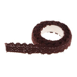 Maxbell 2 Pieces Fabric Lace Washi Tape Self Adhesive Trim Wedding coffee