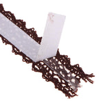 Maxbell 2 Pieces Fabric Lace Washi Tape Self Adhesive Trim Wedding coffee