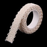 Maxbell 2 Pieces Fabric Lace Washi Tape Self Adhesive Trim Wedding coffee