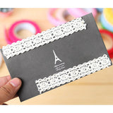 Maxbell 2 Pieces Fabric Lace Washi Tape Self Adhesive Trim Wedding coffee