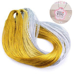 Maxbell 2 Pieces Jewelry Braided Thread Metallic Cords Jewellery Making Accessory