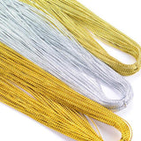 Maxbell 2 Pieces Jewelry Braided Thread Metallic Cords Jewellery Making Accessory