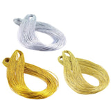 Maxbell 2 Pieces Jewelry Braided Thread Metallic Cords Jewellery Making Accessory
