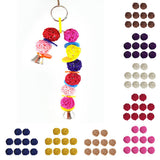 10pcs Wicker Rattan Ball Table Wedding Vase Fillers Hanging Ornament Red