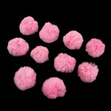 Maxbell 30Set  Faux Fur Pom Pom Ball Keychain for DIY Hat Bag Hair Accessories