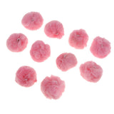 Maxbell 30Set  Faux Fur Pom Pom Ball Keychain for DIY Hat Bag Hair Accessories