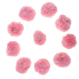 Maxbell 30Set  Faux Fur Pom Pom Ball Keychain for DIY Hat Bag Hair Accessories