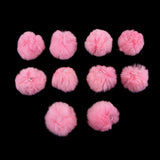 Maxbell 30Set  Faux Fur Pom Pom Ball Keychain for DIY Hat Bag Hair Accessories