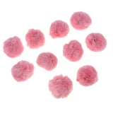 Maxbell 30Set  Faux Fur Pom Pom Ball Keychain for DIY Hat Bag Hair Accessories