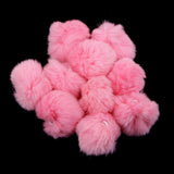Maxbell 30Set  Faux Fur Pom Pom Ball Keychain for DIY Hat Bag Hair Accessories
