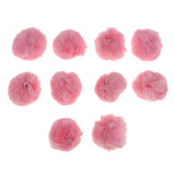 Maxbell 30Set  Faux Fur Pom Pom Ball Keychain for DIY Hat Bag Hair Accessories