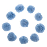 Maxbell 30Set  Faux Fur Pom Pom Ball Keychain for DIY Hat Bag Hair Accessories