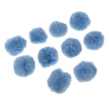 Maxbell 30Set  Faux Fur Pom Pom Ball Keychain for DIY Hat Bag Hair Accessories